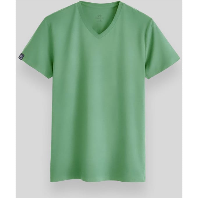 Heren V-hals Korte Mouwen T-shirt