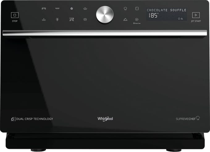 Whirlpool Supreme Chef MWSC 9133 SB - Combimagnetron - 33 liter - 1000 watt - Zwart