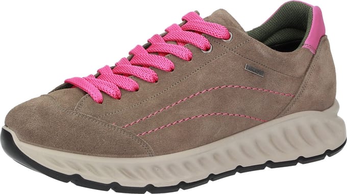 Sneaker met multicolor veters Sioux Taupe/Pink