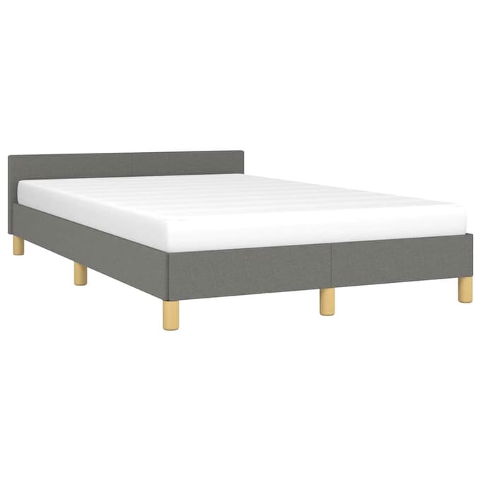 vidaXL - Bedframe - zonder - matras - 120x200 - cm - stof - donkergrijs
