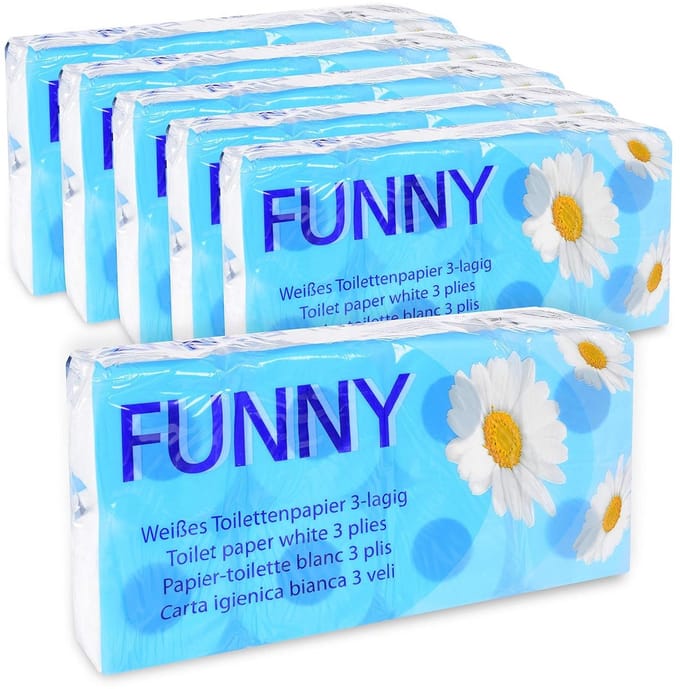 Grappig Toiletpapier 3-laags 150 vellen 8 rollen per verpakking