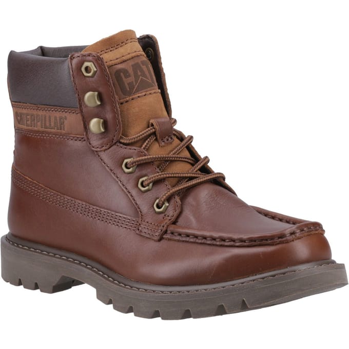 CAT Lifestyle Colorado Moc Toe Leren Herenschoenen Nuthatch Enkelboots