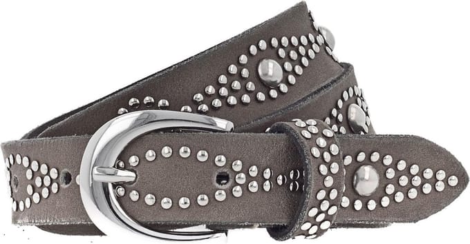 b.belt Riem Svana Ledergürtel W100 Taupe Grijs
