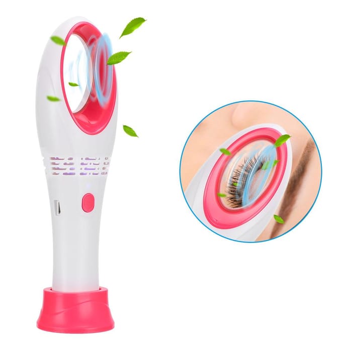 Draagbare USB Wimperverlenging Bladeless Ventilator Blower Geënte Wimperdroger Rood Wit white