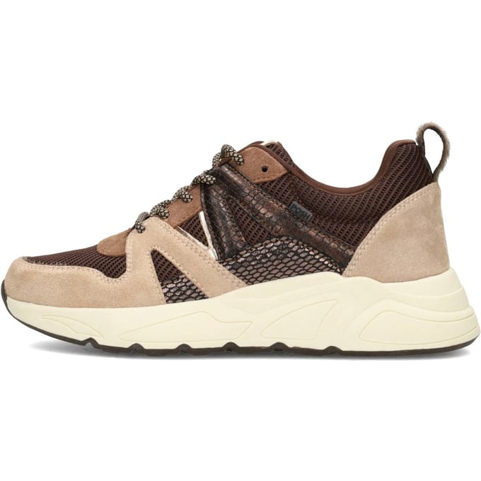 POSH by Poelman CAROCEL Dames Sneakers - Bruin
