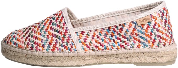Platte espadrilles voor dames van raffia | ALMA-MS