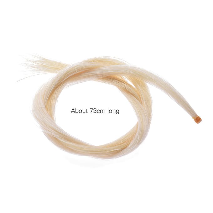 Eén Hank Hoge kwaliteit Strikhaar Paardenhaar voor Vioolstrijkstok Natuurlijke Witte Kleur for 4/4 Violin Bow white