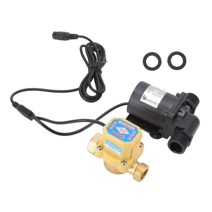DC Borstelloze Pomp Stille Zonneboiler Boosterpomp met Stromingsschakelaar 6v-24v G1/2 Buitendraad