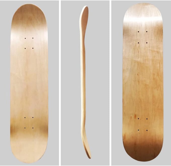 2 Stuks Blanco Skateboard Decks 7 Laags Esdoorn Concave Deck voor DIY en Beginners