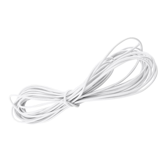 10 Mètres Corde Élastique Bungee Solide Cordon de Choc Sangle d'Arrimage DIY Artisanat Fabrication de Bijoux(blanc) blanc