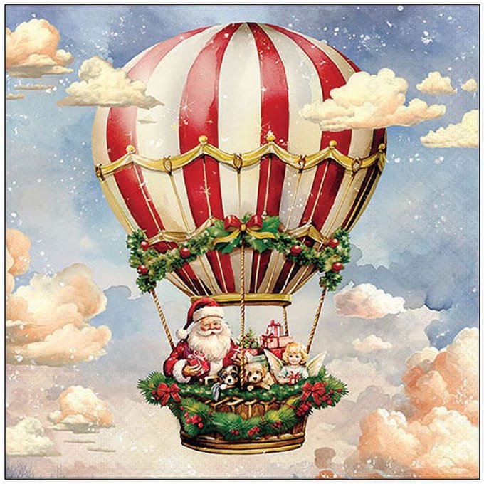 Servet "Santa's Air Balloon"