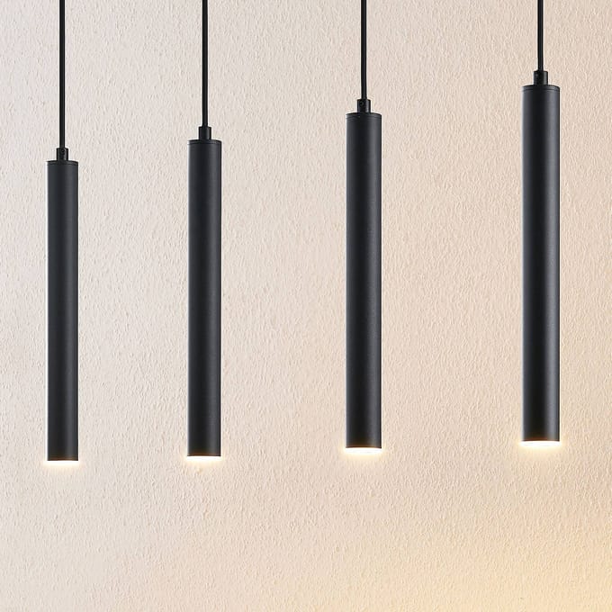 Arcchio Kammeron LED hanglamp, zwart, metaal, 80 cm
