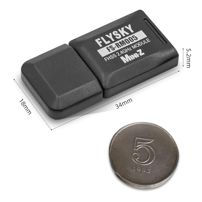 Flysky FS-RM005-module voor NB4/NB4 Pro-afstandsbediening zwart