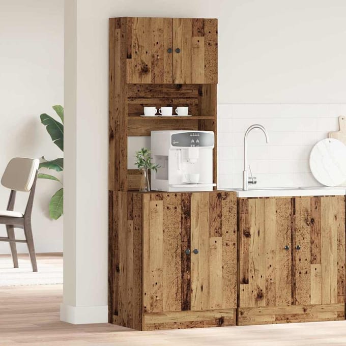 vidaXL - Keukenbuffet - Oudhout - 60 - x - 50 - x - 180 - cm