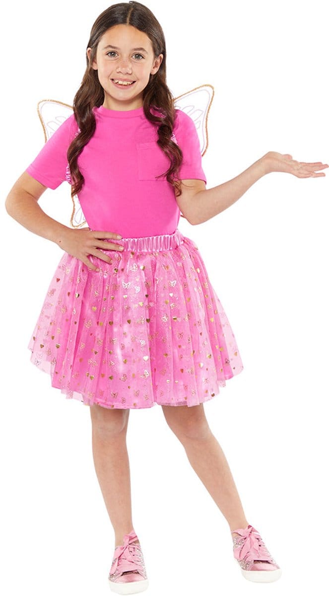 Vlinderset voor kinderen 2 stuks roze
