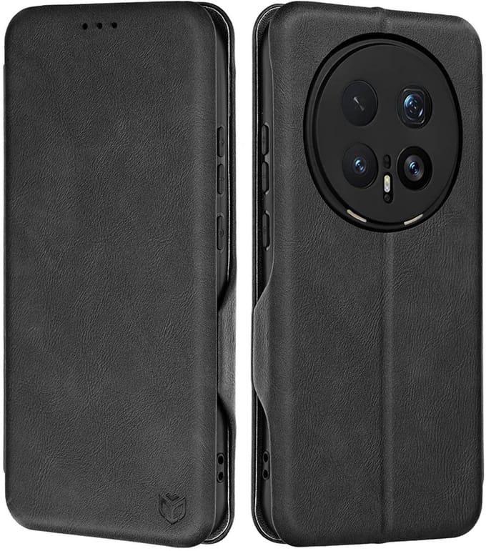 Hoesje geschikt voor HONOR Magic8 Pro - Techsuit Safe+ Book Wallet Case - Zwart