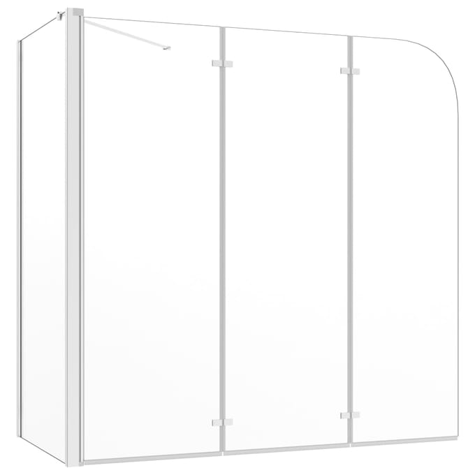 vidaXL - Badwand - 120x69x130 - cm - gehard - glas - transparant