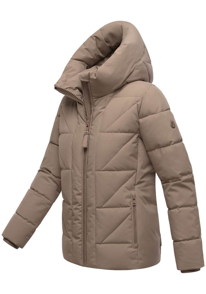 Marikoo dames winterjas Kuschelnasee met capuchon en fleecevoering