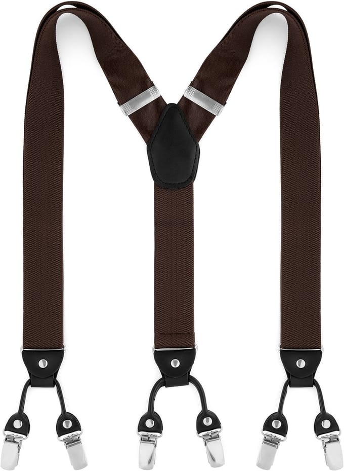 Brede Donkerbruine Clipbretels