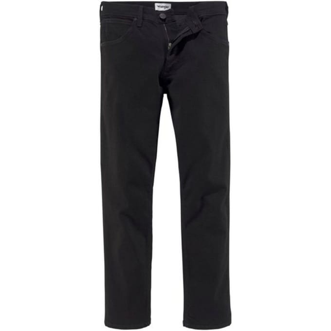 WRANGLER STRAIGHT BLACK RINSE REGULAR JEANS-HEREN