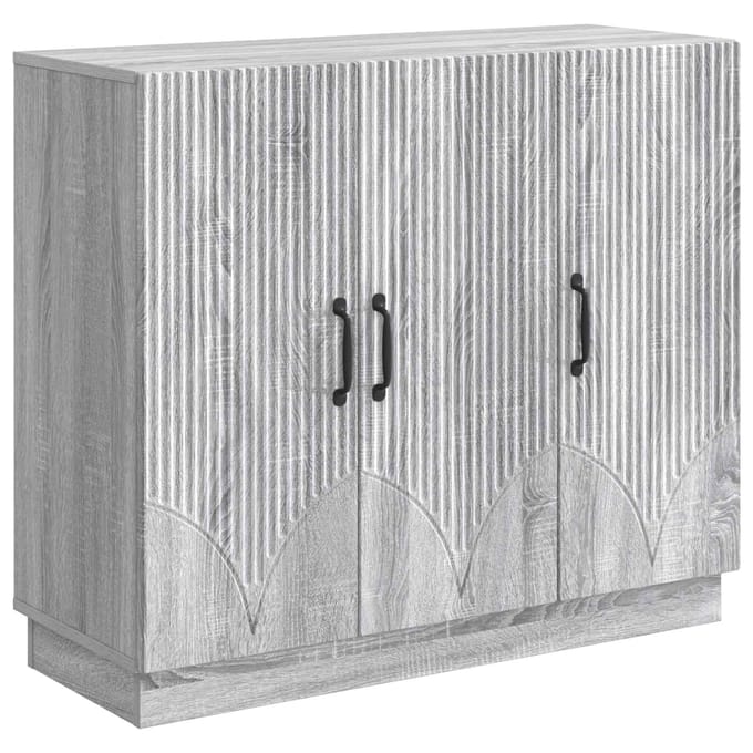 vidaXL - Dressoir - Grijs - sonoma - 89 - x - 34,5 - x - 77 - cm - Bewerkt - hout