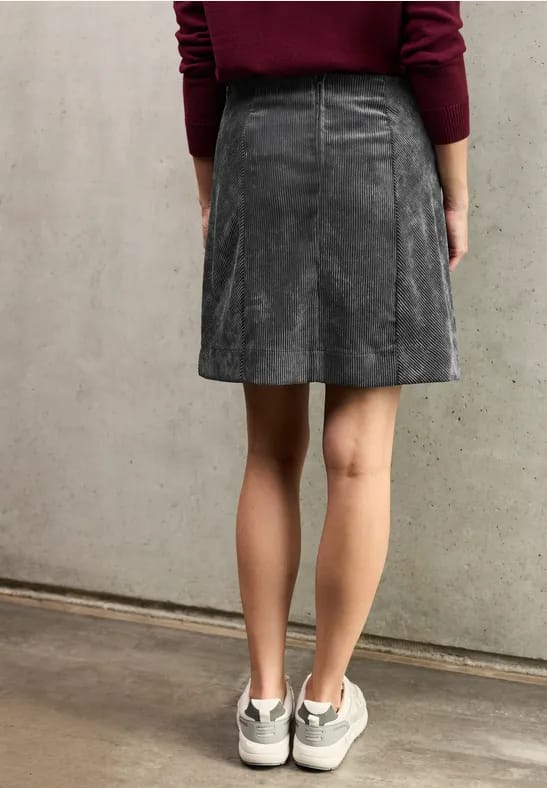 Corduroy rok in wikkel-look