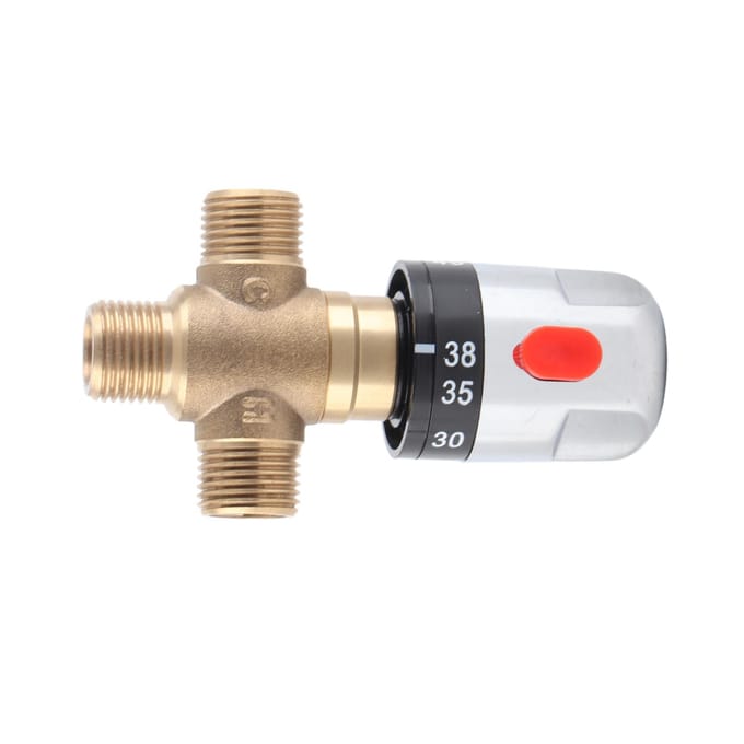 Thermostatische mengkraan van messing, watertemperatuurbuis, wastafelthermostaatregeling black