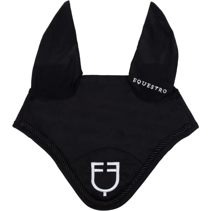 Vliegenmasker voor paard met trekkoord Equestro