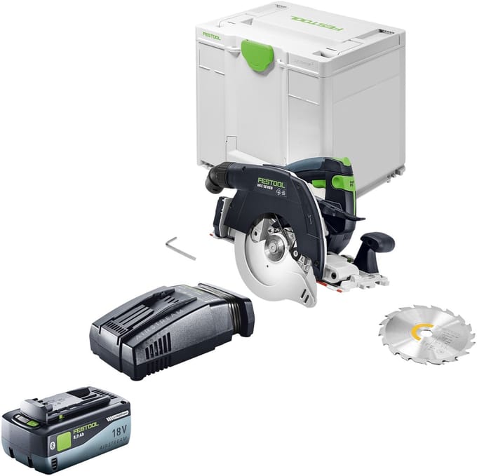 Festool HKC 55 KEB-Basic accu-handcirkelzaag 18 V 160 mm borstelloos + 1x accu 8,0 Ah + oplader + Systainer