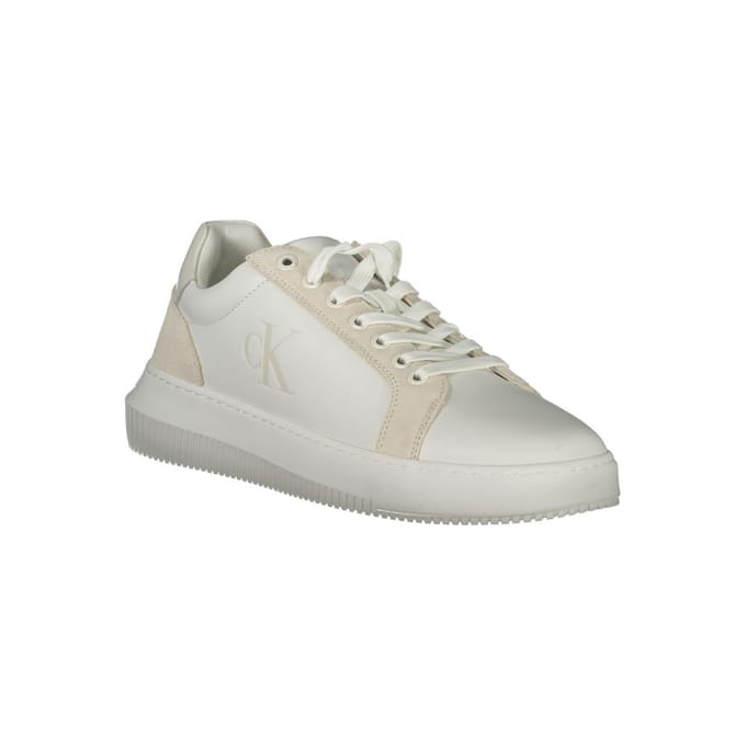 Calvin Klein Witte Polyurethaan Herensneaker