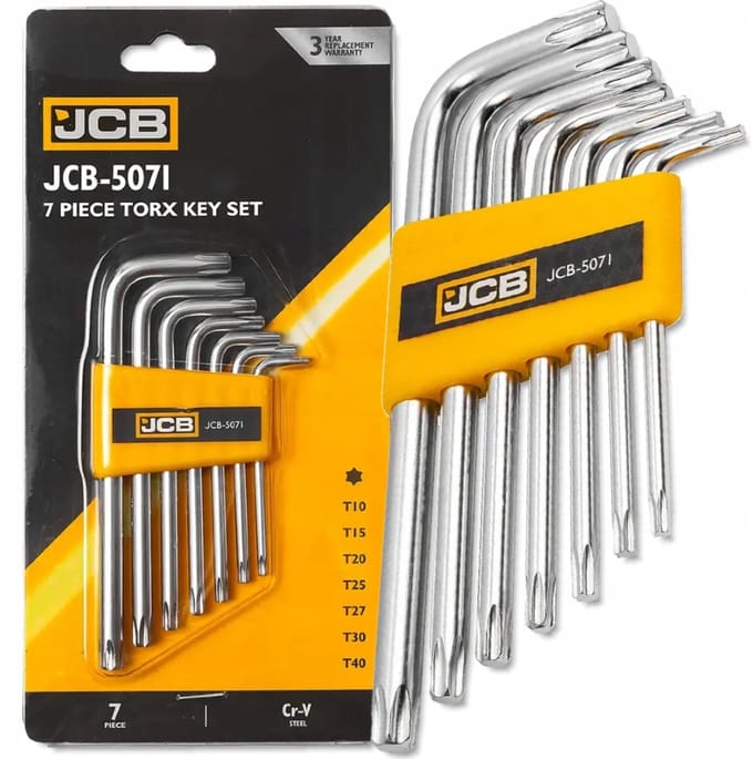 JCB - Torx Set - L-vorm - 7-delig - Cr-V