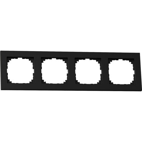 Schneider- Electric Schneider Electric afdekraam M-Pure 4-voudig Mat zwart