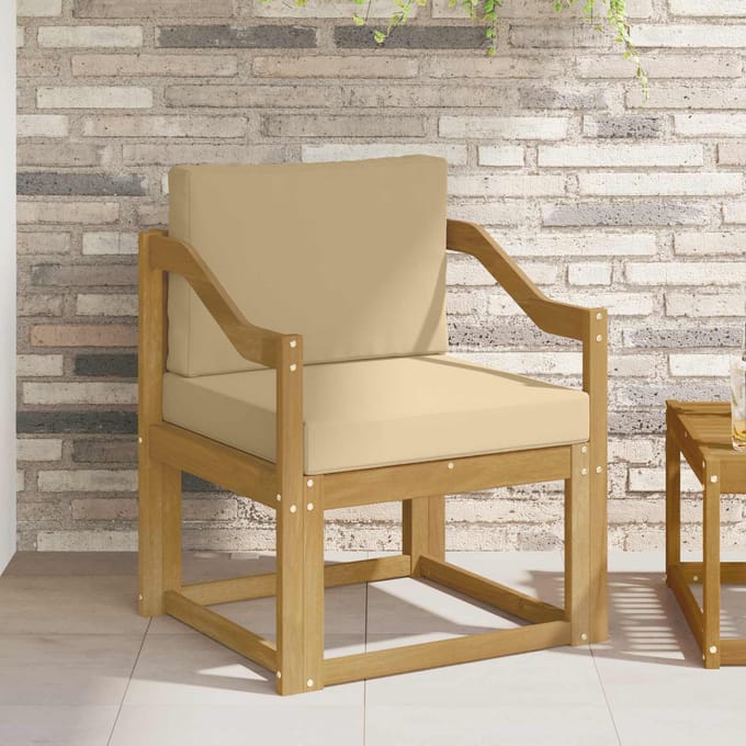 vidaXL - Buitensofa - Polyester - Wit - En - Beige