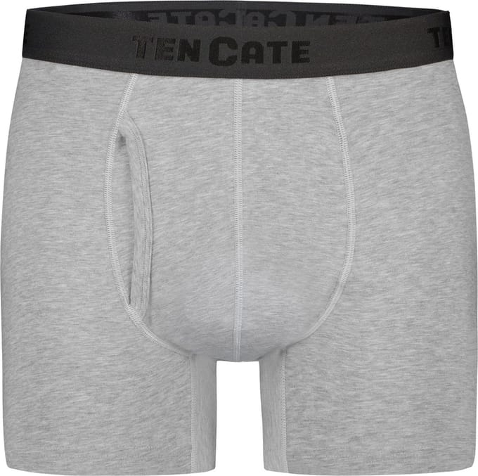 Ten Cate Basics shorts met gulp grey melange 2-pack voor Heren | Maat S