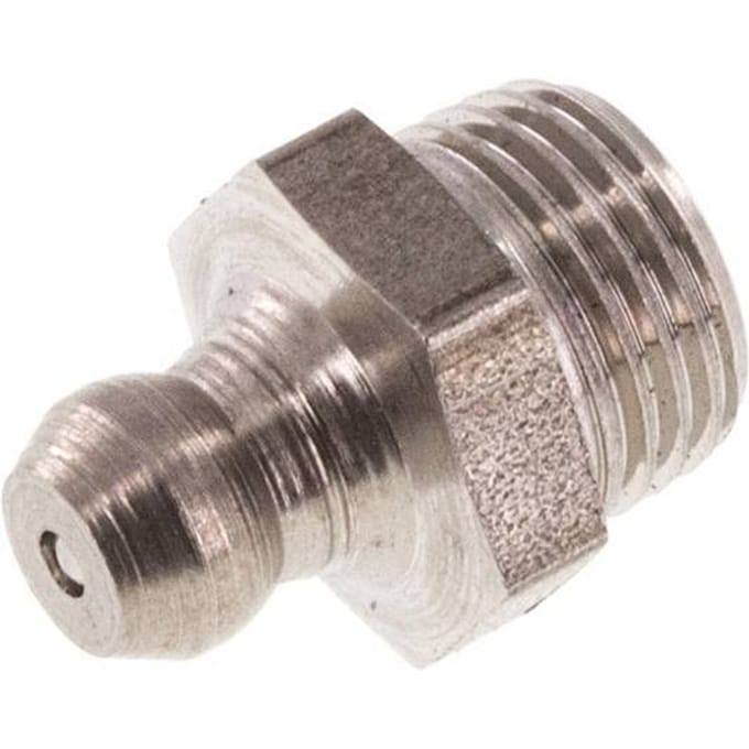 Rechte Smeernippel RVS R 1/8 Inch DIN 71412 [2 Stuks]