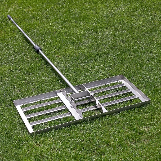 Professionele RVS Gazonrakel voor Zanden en Egaliseren - 75x35 cm