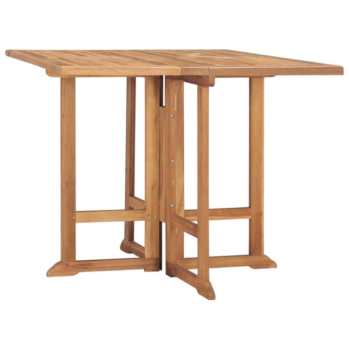 vidaXL - Tuintafel - inklapbaar - 90x90x75 - cm - massief - teakhout