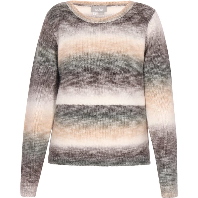 usha Jumper Dames Grijs Veelkleurig