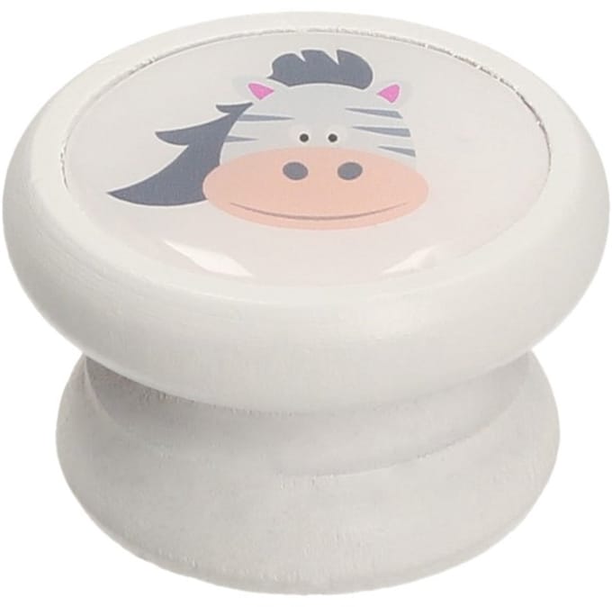 Gamet Serie - Meubelknop - Wit Mat - Zebra Decor