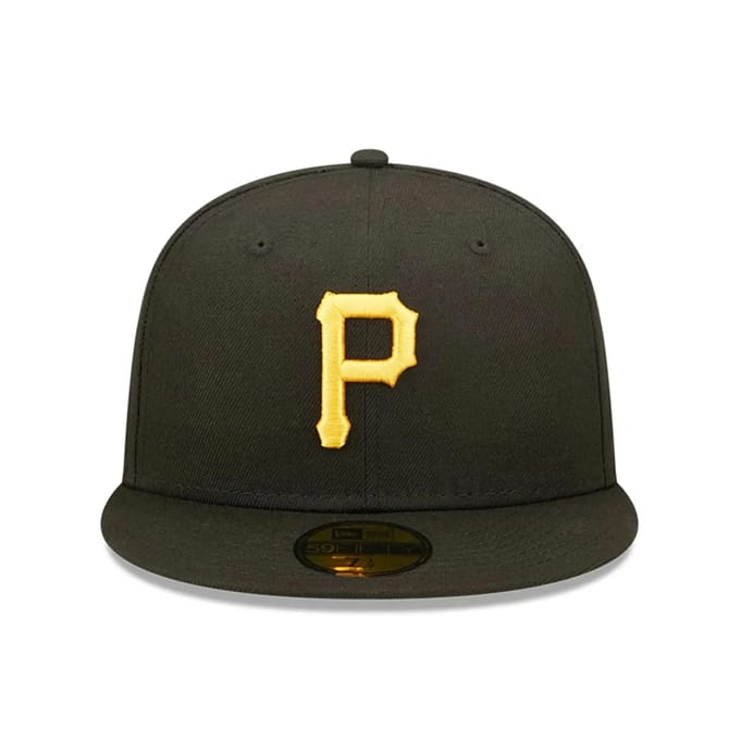 Pittsburgh Pirates Fitted Cap Black Yellow Cap Maat : 7/1.2