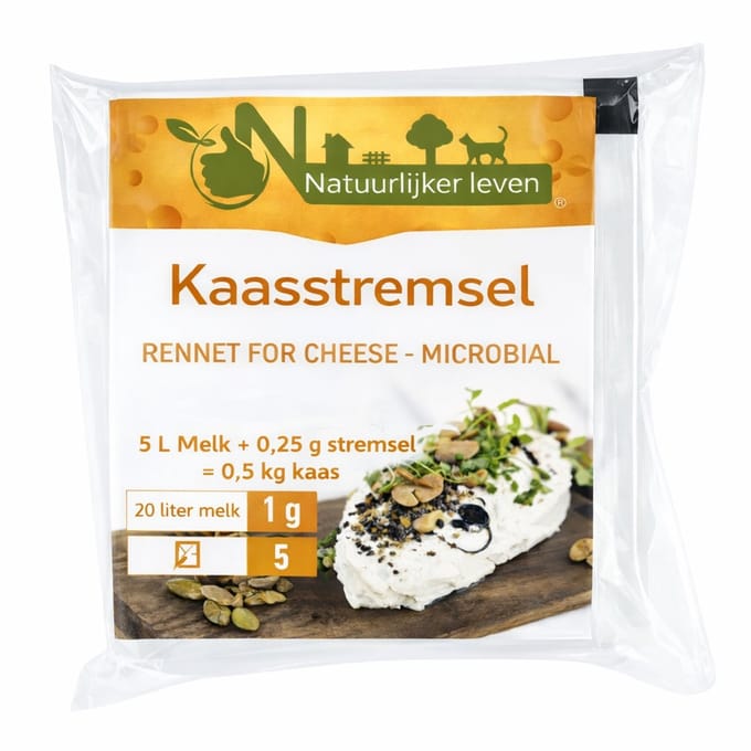 Natuurlijker leven - Stremsel poeder microbieel - kaasstremsel - stremsel voor kaas