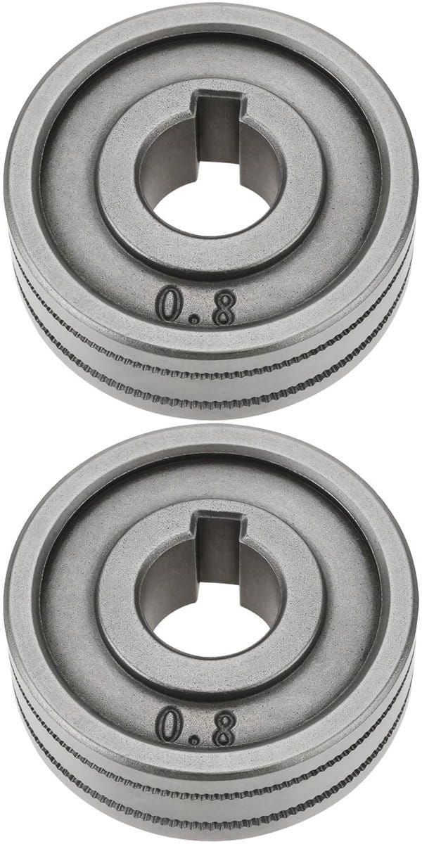 Dailygoods- Aandrijfrollen 30 mm - 2 Stuks - V-groef 0,8 mm/1,0 mm