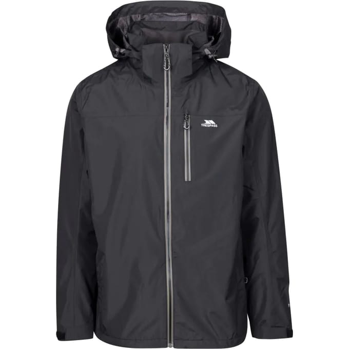 Trespass Heren Hinderclay TP75 Waterdichte jas (Zwart)