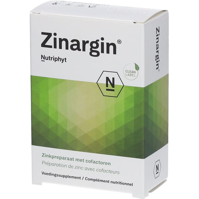 Nutriphyt Zinargin 60 Gecomprimeerde tabletten