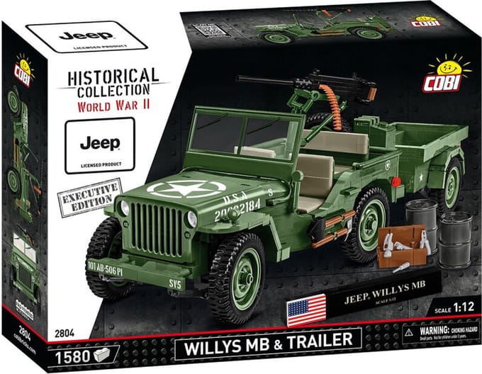 COBI 2804 Willys MB +Trailer & M2 Gun