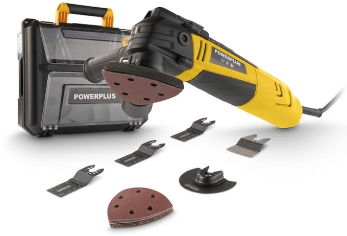 Powerplus Oscillerende multitool POWXBOX011 - Multitool 300W - max. rotatiesnelheid van 22000 min-1 - 16 acc.