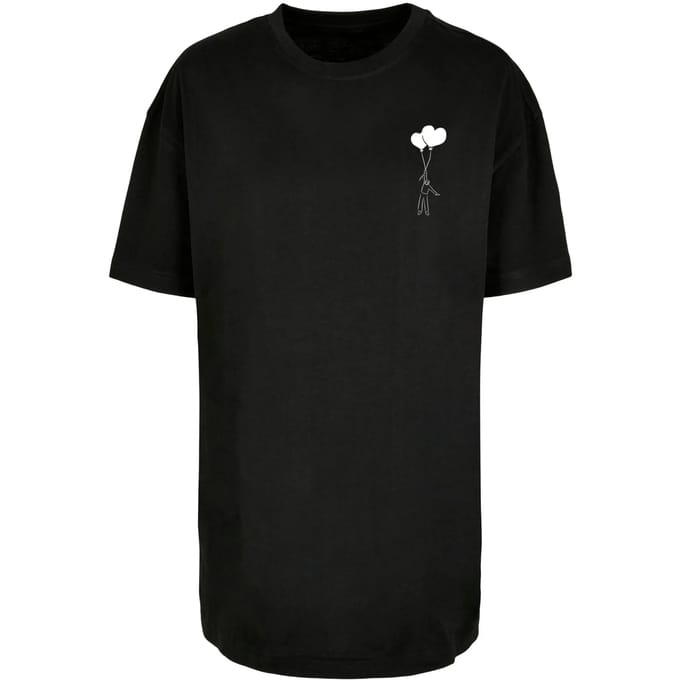 Merchcode - Love In The Air Oversized Boyfriend Dames T-shirt - XL - Zwart