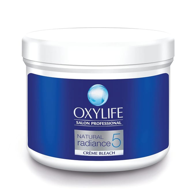 Oxylife Éclat Naturel 5 Crème Décolorante à l'Oxygène Actif, Éclaircissement des Poils du Visage, 126g blue