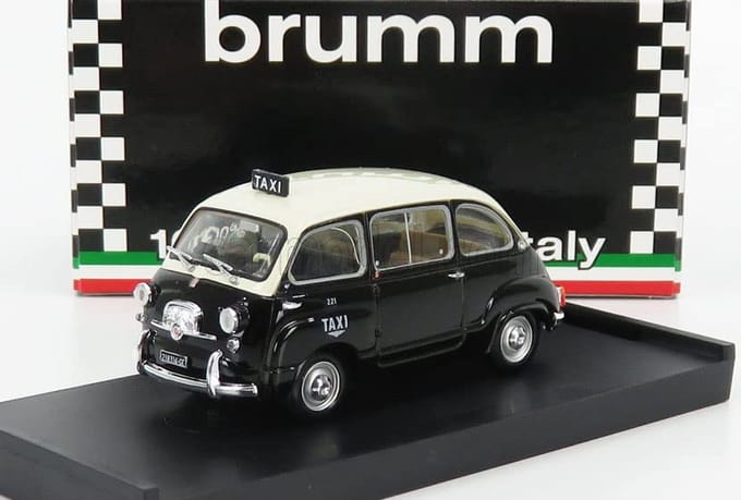 BRUMM 1/43 Fiat 600D Multipla Taxi van Genua 1964