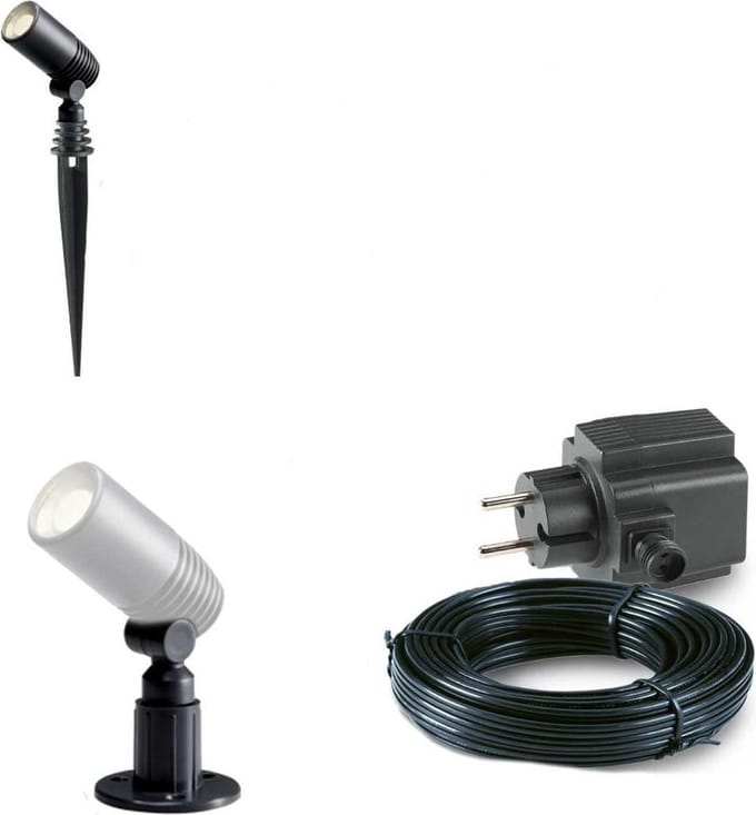 1x LED grond spot - 12V - 2 watt - complete set